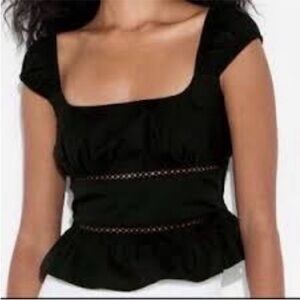 Wild Fable XXL Black Peplum Top - NWT
